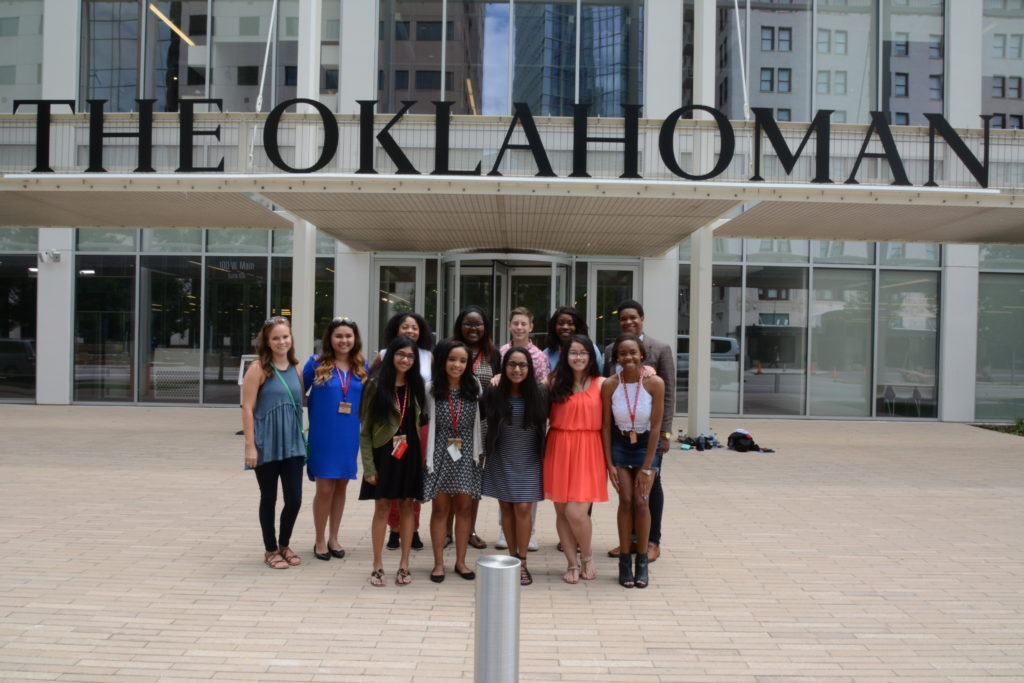 The OIDJ group visited multiple media outlets, including The Oklahoman. Photo by Mashiur Rahaman