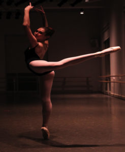 Jessica Barber, a former OU journalist, now a sophomore in dance performance from Tulsa poses in a portrait. “I was really and truly blessed with what is considered the ideal ‘ballet body,’ she says. --Photo by Siandhara Bonnet, courtesy of Jessica Barber